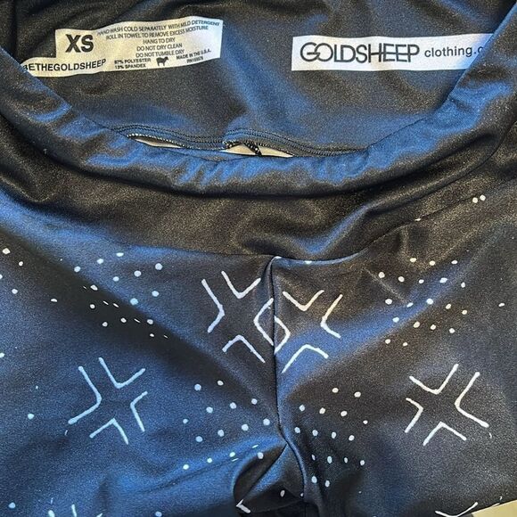 EXCELLENT CONDITION SIZE XS GOLDSHEEP MUDCLOTH PRINT LEGGINGS - Picture 10 of 11